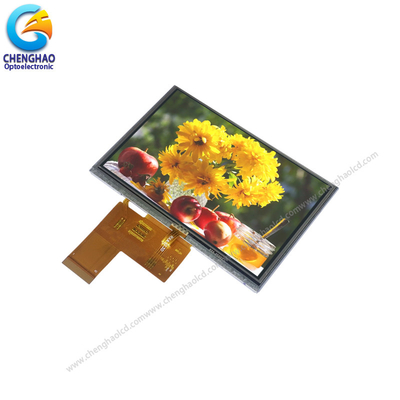 40 Pin Lcd Screen 5 Inch 800 * 480 Resolution Small LCD Touch Screen