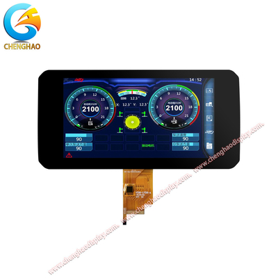 شاشة لمس LCD 1000cd / m2 مخصصة 7 بوصة 1024 * 600 بكسل IPS Tft