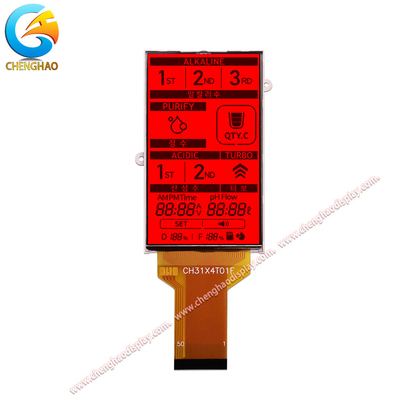 -20 +70 درجة حرارة واسعة وحدة عرض LCD المنعكس 150 Cd / M2