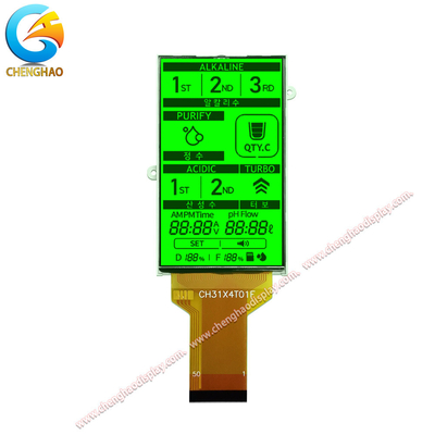 50 دبوس لوحة LCD أحادية اللون FPC 1/4 وظيفة 1/3 طريقة محرك التحيز مع الضوء الخضراء