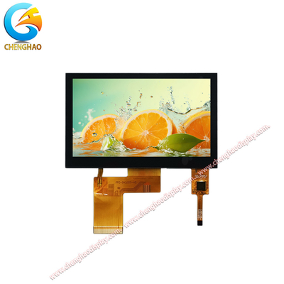 ضوء عالي شاشة LCD لمسة 4.3 بوصة وضع عرض ملون 16M IPS /transmissive / عادة أسود