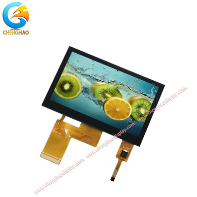 480x272 دقة 4.3 بوصة LCD عرض وحدة TFT شاشة لمس سعة عادة وضع عرض أسود نطاق درجة حرارة عالية