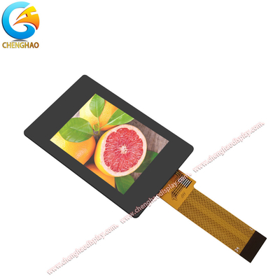 240*320 SPI Lcd Module 24pin 2 Inch شاشة IPS TFT مع غطاء زجاجي أسود