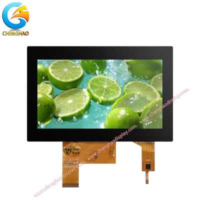 شاشة LCD صناعية 7 بوصة 800×480 دقة مع لمسة سعة