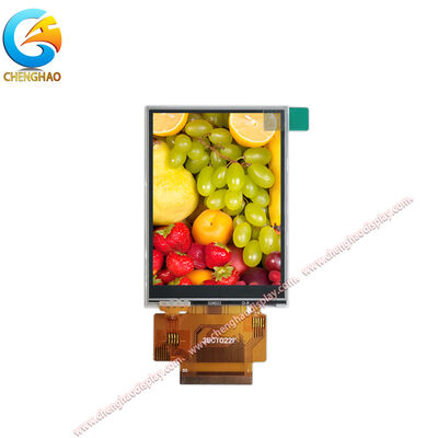 وحدة شاشة عرض تعمل باللمس الصناعية مقاس 2.8 بوصة، درجة حرارة واسعة (-20~+70 درجة مئوية)، 50 سنًا FPC