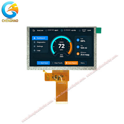 وحدة شاشة IPS TFT LCD مقاس 5 بوصة بدقة 1024x600 LVDS بسطوع 500 شمعة للاستخدام الصناعي HMI