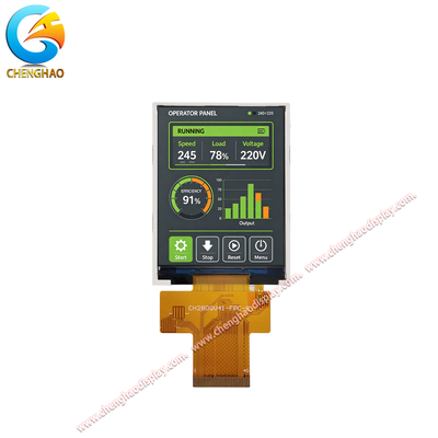 2.8 بوصة IPS TFT وحدات العرض LCD 240x320 QSPI 300 نيت لشركات التواصل الهوائي الصناعية