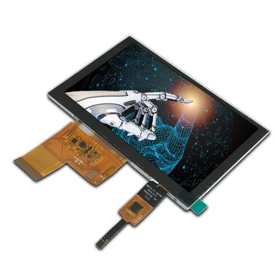 ISO9001 800x480 وحدات شاشة LCD لمسة RGB 40 Pin FPC Connector