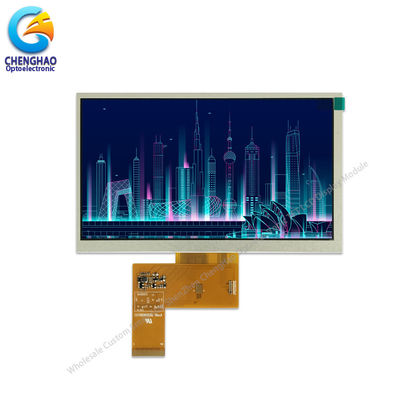 7.0 بوصة شاشة LCD صغيرة TFT 800 * 480 دقة ضوء خلفي LED أبيض