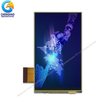 شاشة عرض LCD صناعية SPI ناقلة 24 بت RGB 300cd / m2